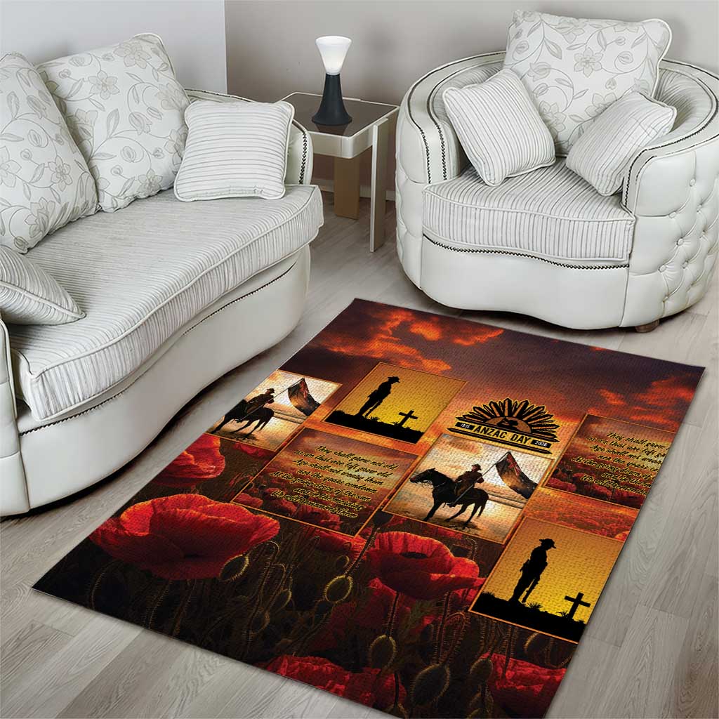 ANZAC Day Film Reel Lest We Forget Area Rug Australia NZ Memorial LT9 - Polynesian Pride