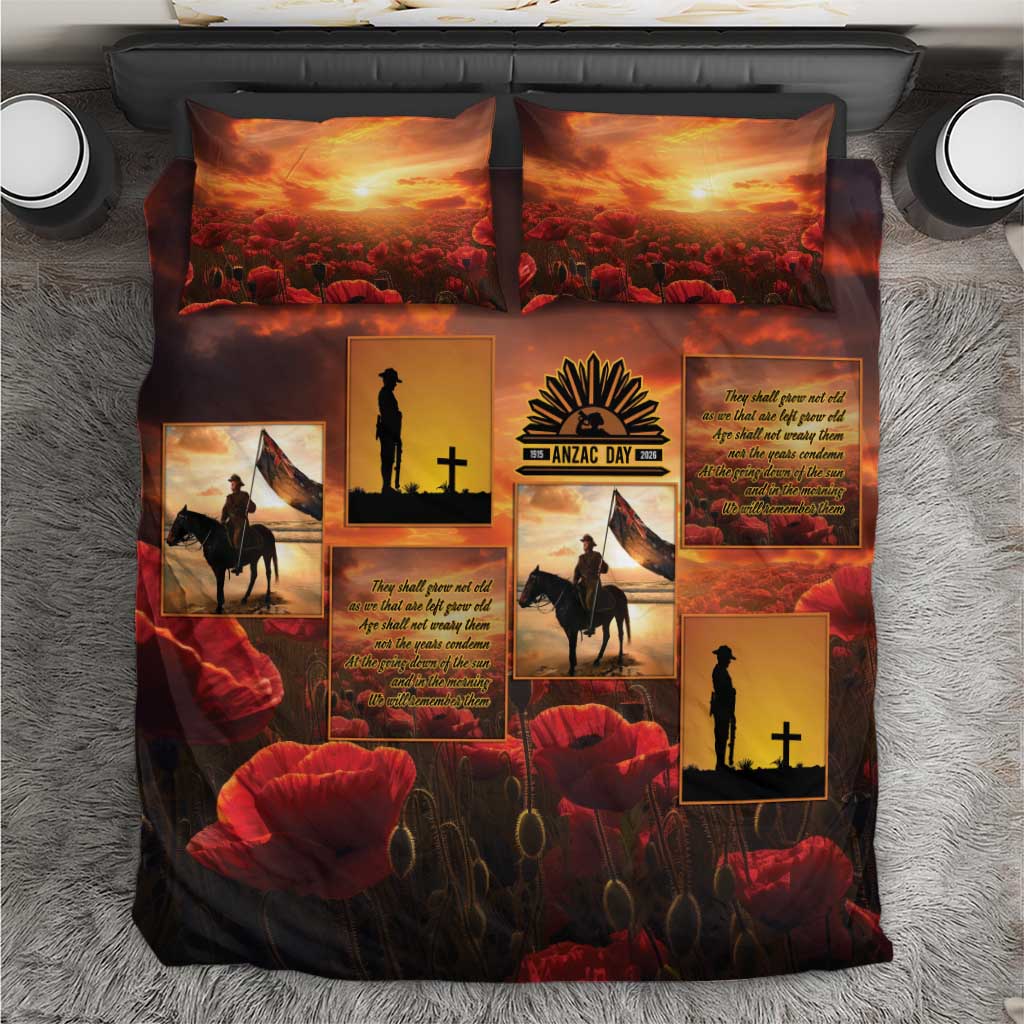 ANZAC Day Film Reel Lest We Forget Bedding Set Australia NZ Memorial