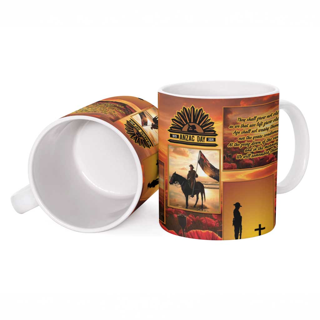 ANZAC Day Film Reel Lest We Forget Ceramic Mug Australia NZ Memorial