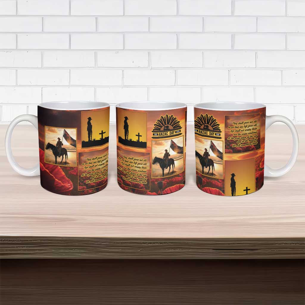 ANZAC Day Film Reel Lest We Forget Ceramic Mug Australia NZ Memorial