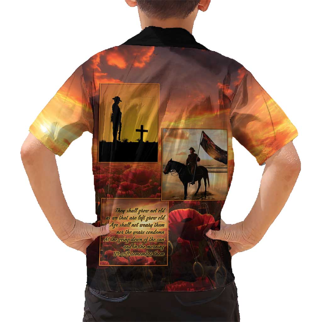 ANZAC Day Film Reel Lest We Forget Family Matching Tank Maxi Dress and Hawaiian Shirt Australia NZ Memorial