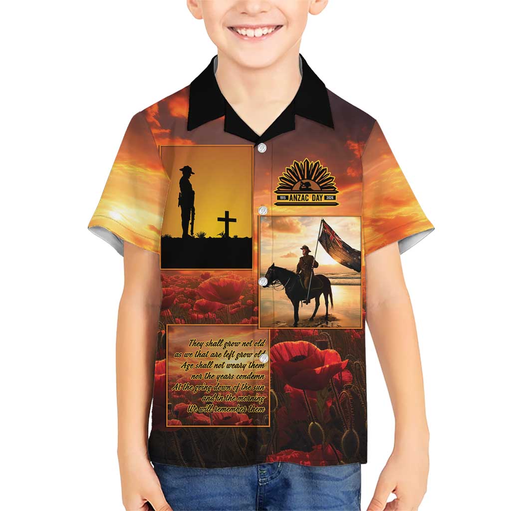 ANZAC Day Film Reel Lest We Forget Family Matching Tank Maxi Dress and Hawaiian Shirt Australia NZ Memorial