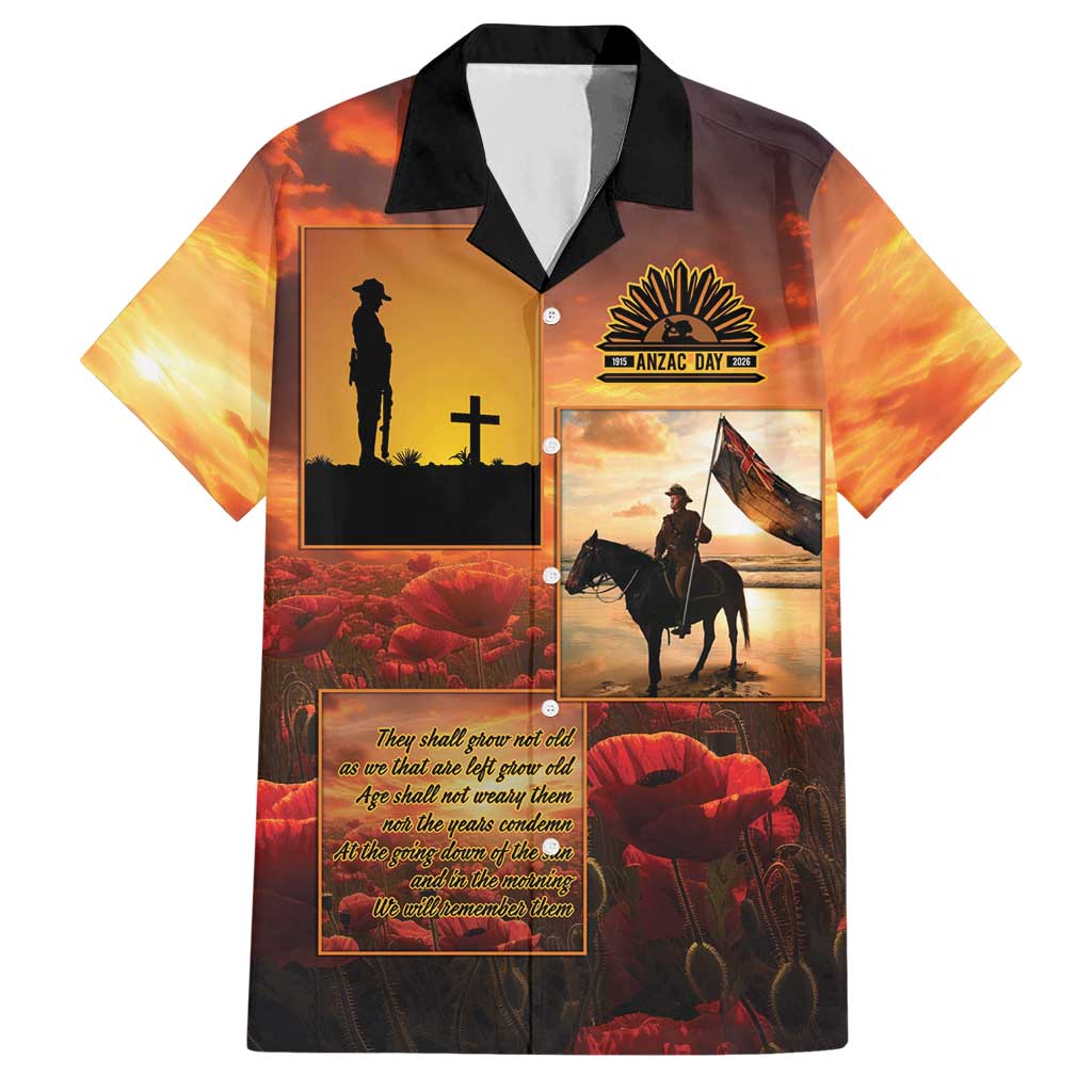 ANZAC Day Film Reel Lest We Forget Hawaiian Shirt Australia NZ Memorial LT9 Red - Polynesian Pride