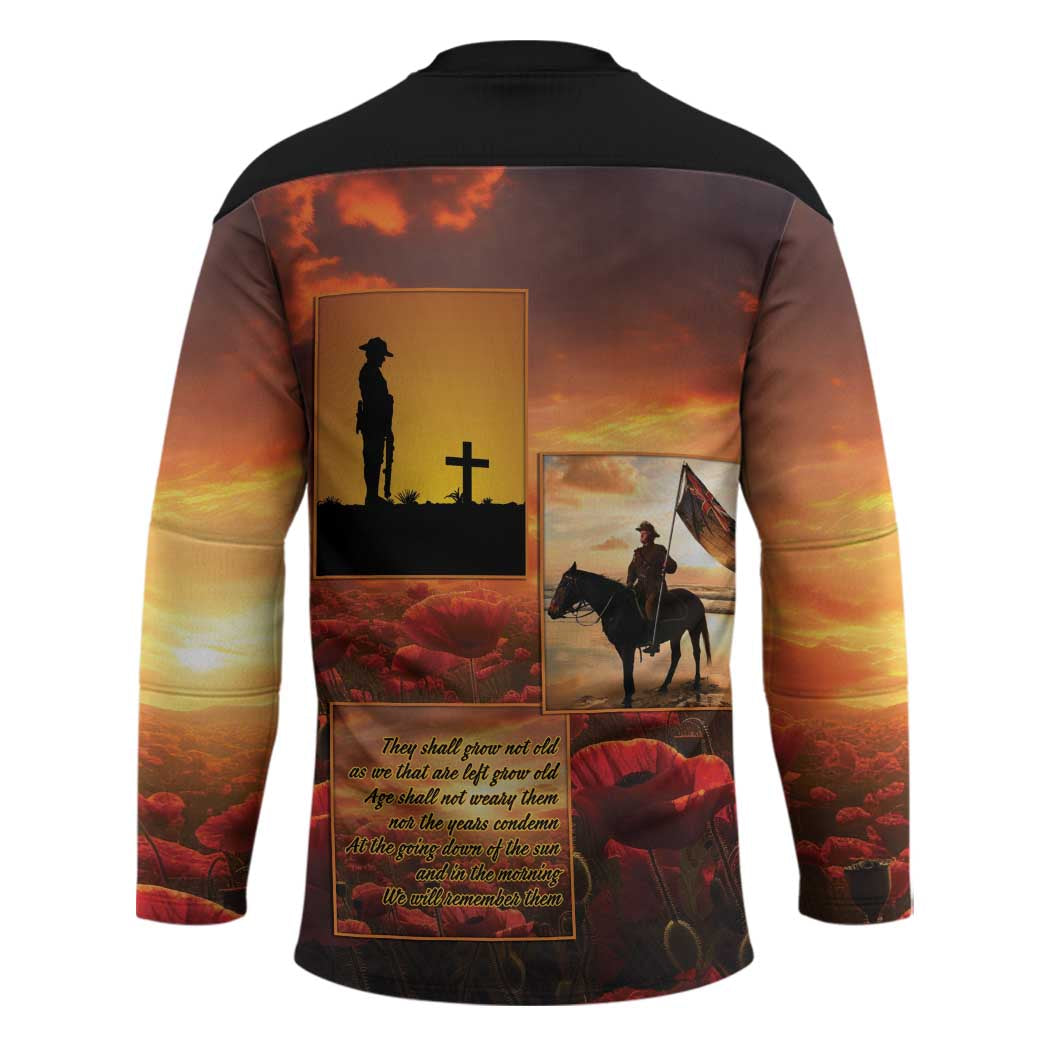 ANZAC Day Film Reel Lest We Forget Hockey Jersey Australia NZ Memorial LT9 - Polynesian Pride