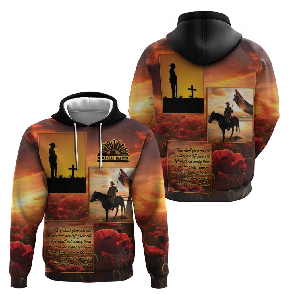 ANZAC Day Film Reel Lest We Forget Hoodie Australia NZ Memorial