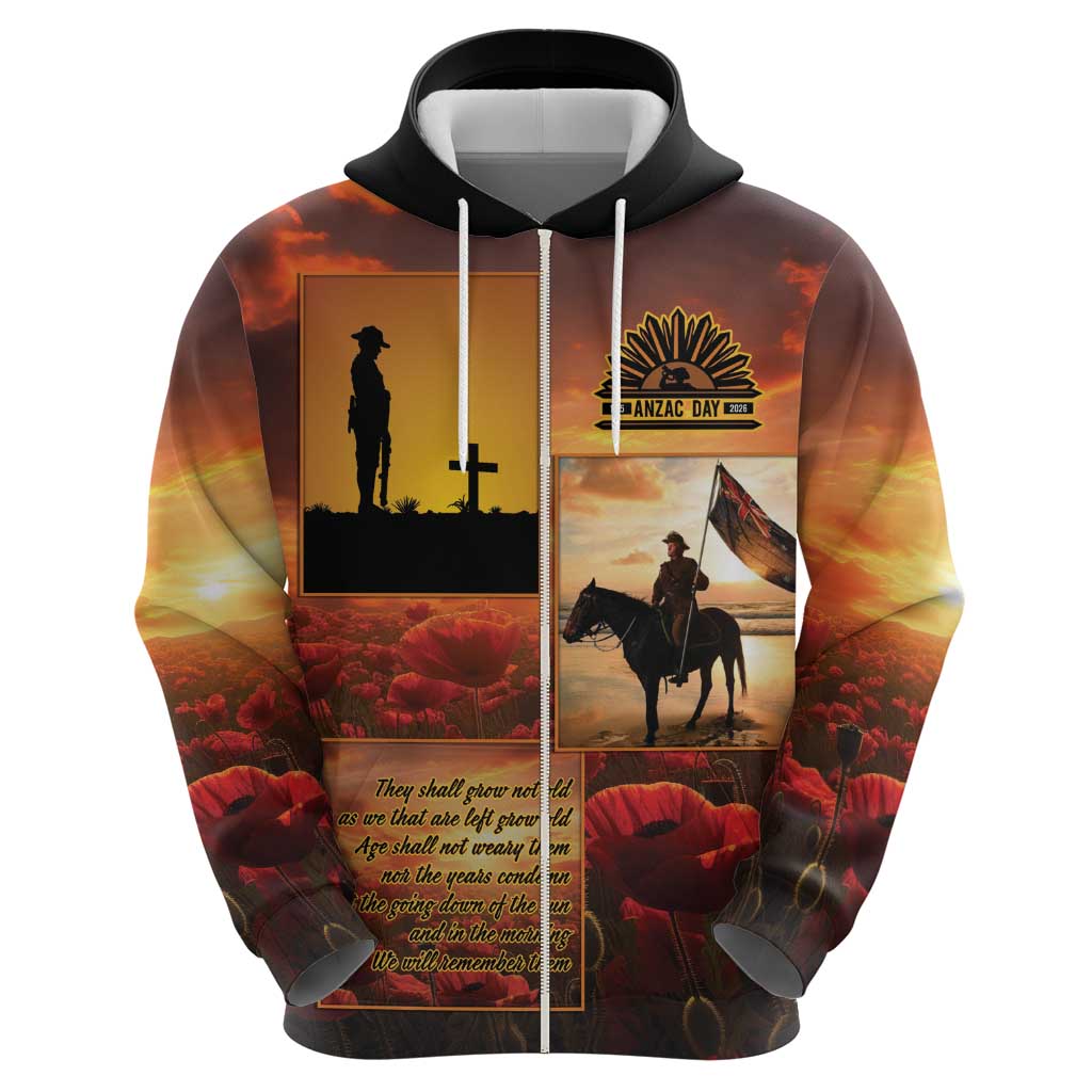 ANZAC Day Film Reel Lest We Forget Hoodie Australia NZ Memorial