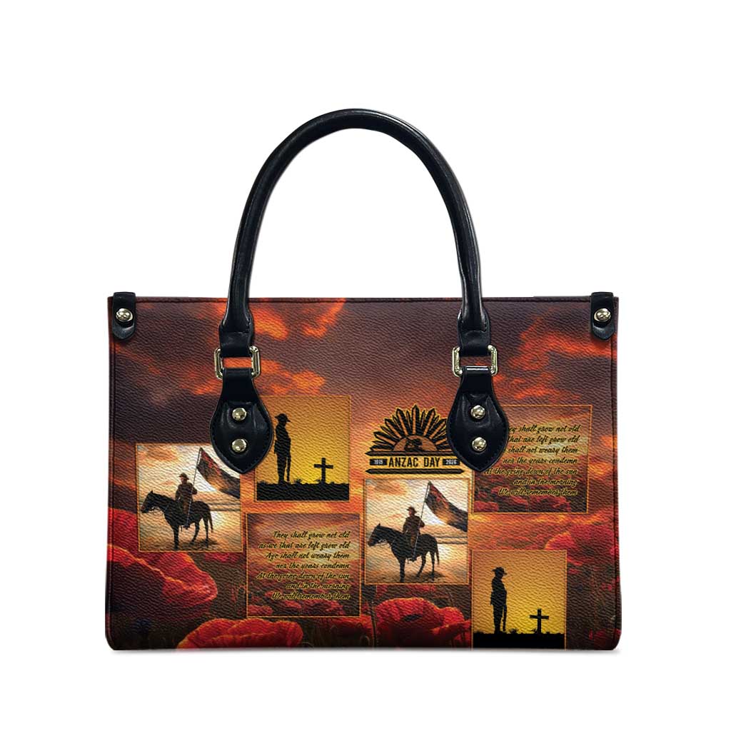ANZAC Day Film Reel Lest We Forget Leather Bag Australia NZ Memorial