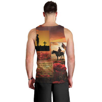 ANZAC Day Film Reel Lest We Forget Men Tank Top Australia NZ Memorial LT9 - Polynesian Pride
