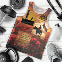 ANZAC Day Film Reel Lest We Forget Men Tank Top Australia NZ Memorial LT9 - Polynesian Pride