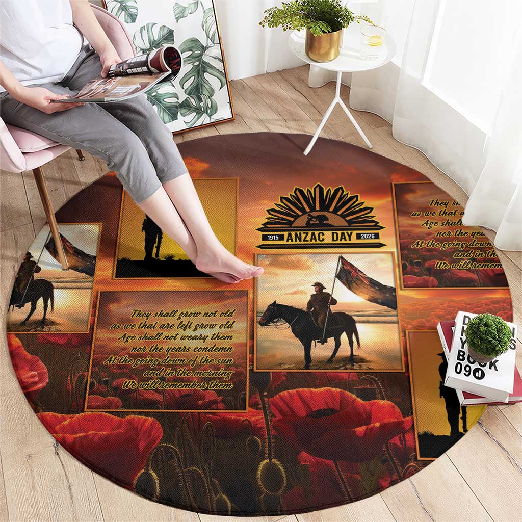 ANZAC Day Film Reel Lest We Forget Round Carpet Australia NZ Memorial