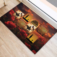 ANZAC Day Film Reel Lest We Forget Rubber Doormat Australia NZ Memorial