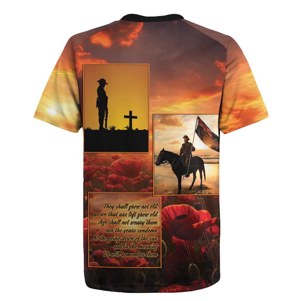 ANZAC Day Film Reel Lest We Forget Rugby Jersey Australia NZ Memorial LT9 - Polynesian Pride