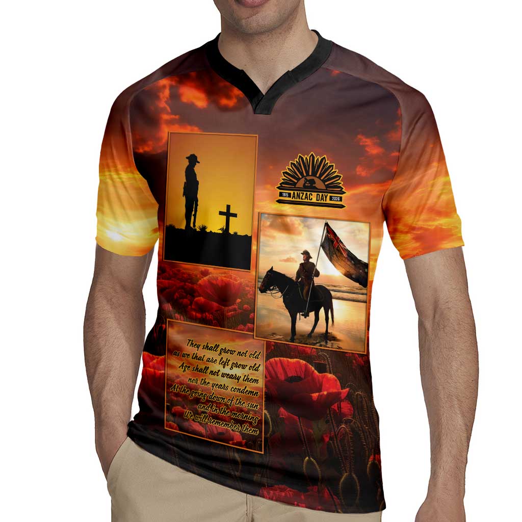 ANZAC Day Film Reel Lest We Forget Rugby Jersey Australia NZ Memorial LT9 - Polynesian Pride