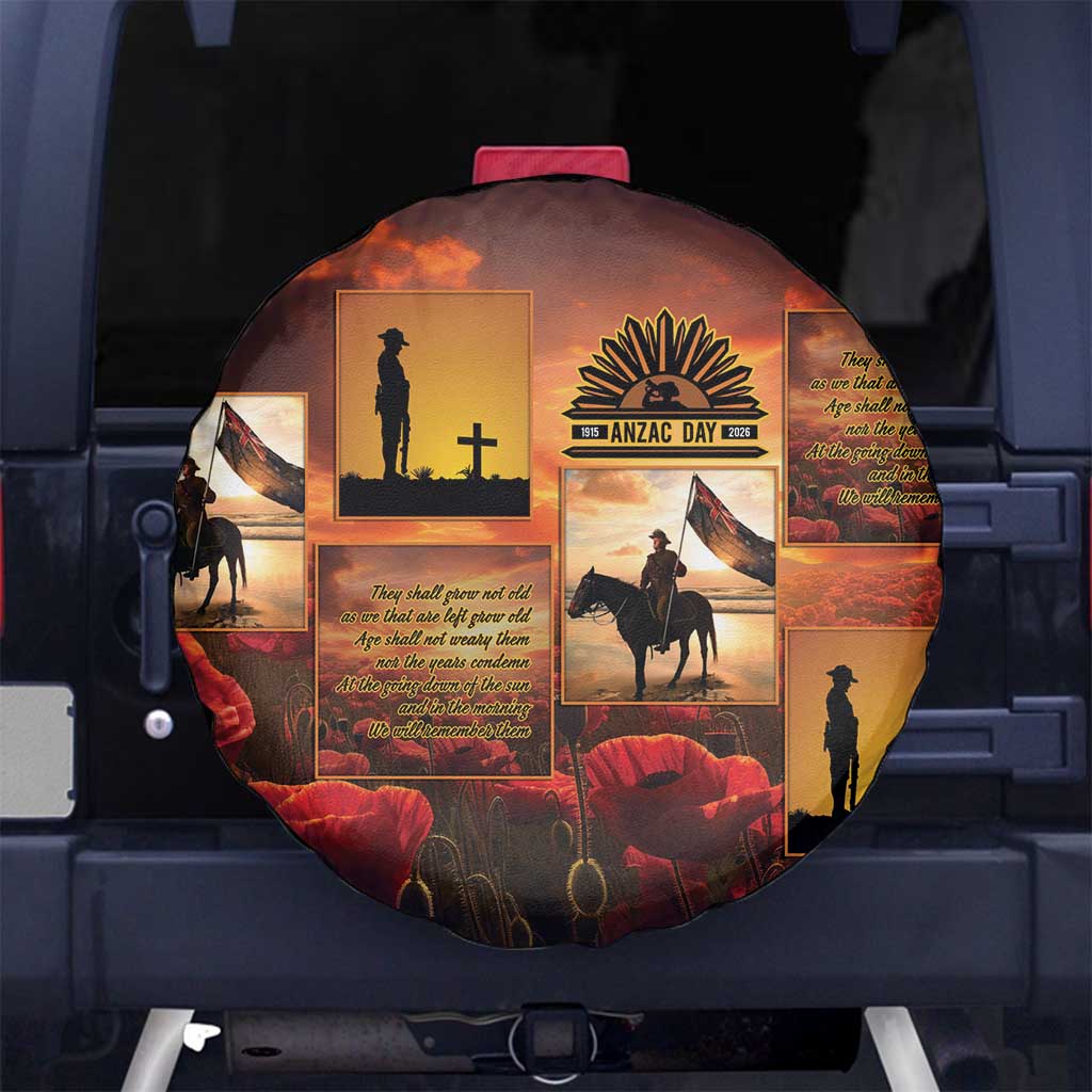 ANZAC Day Film Reel Lest We Forget Spare Tire Cover Australia NZ Memorial