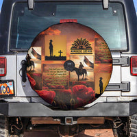 ANZAC Day Film Reel Lest We Forget Spare Tire Cover Australia NZ Memorial LT9 Red - Polynesian Pride