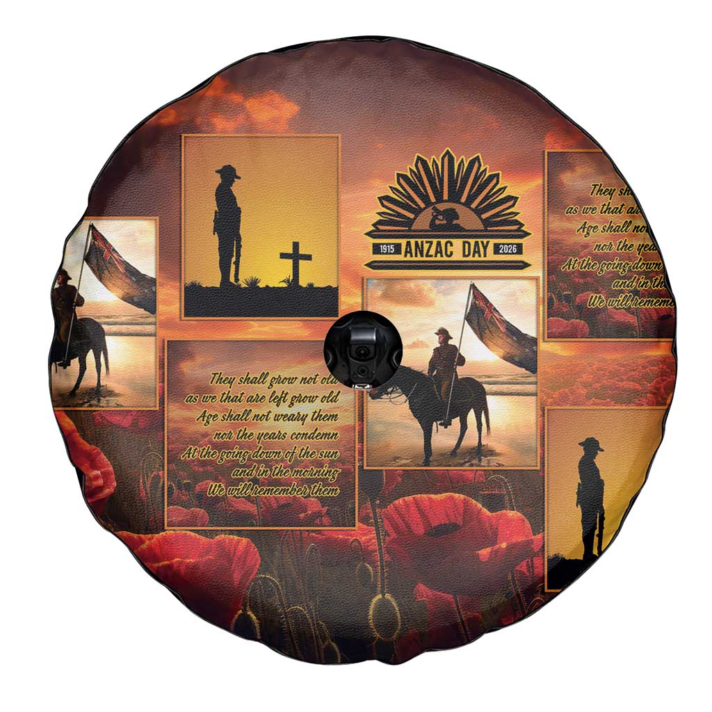 ANZAC Day Film Reel Lest We Forget Spare Tire Cover Australia NZ Memorial LT9 - Polynesian Pride
