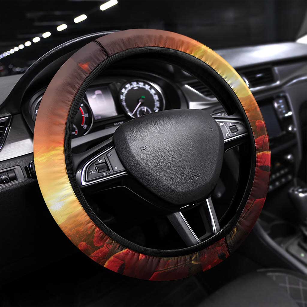 ANZAC Day Film Reel Lest We Forget Steering Wheel Cover Australia NZ Memorial