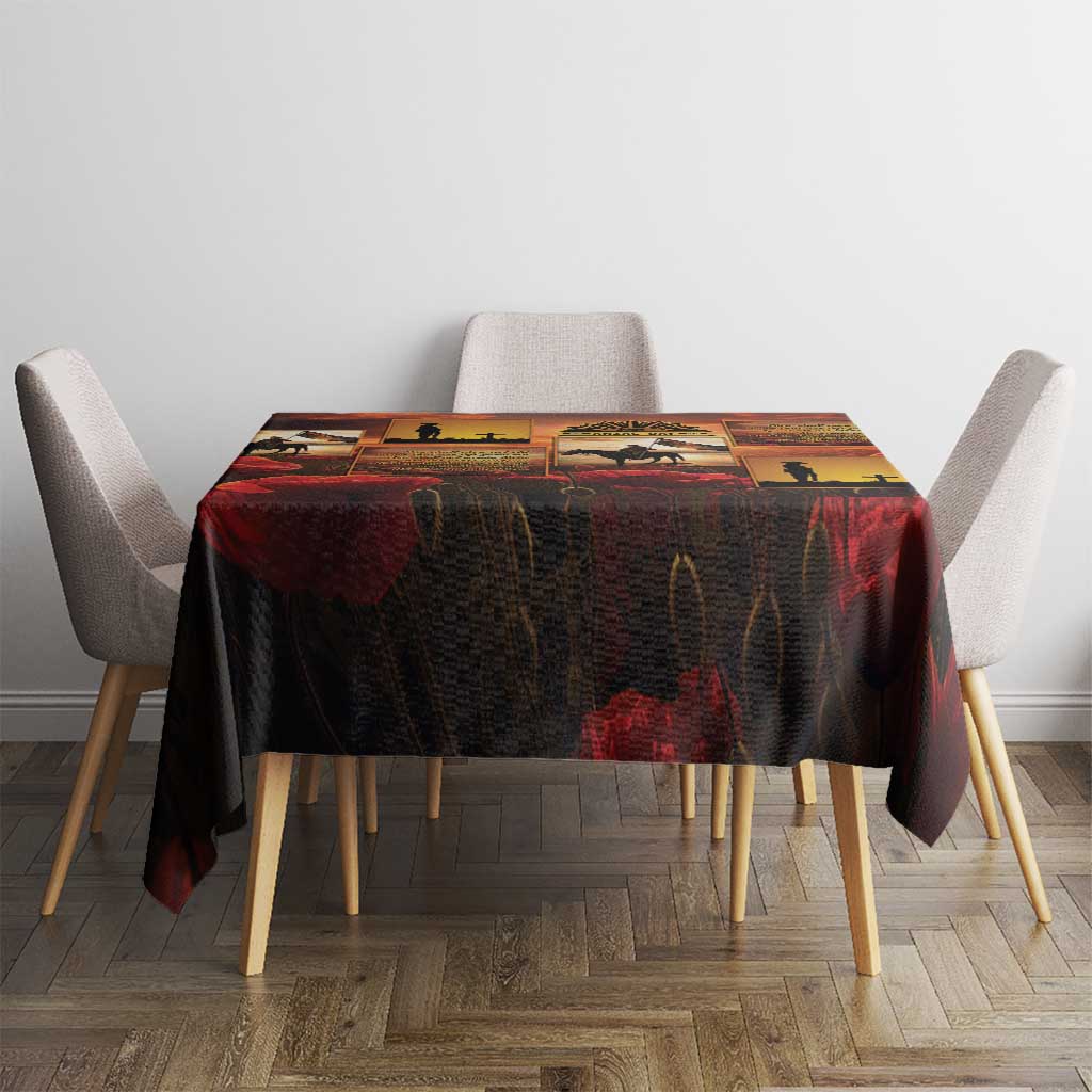 ANZAC Day Film Reel Lest We Forget Tablecloth Australia NZ Memorial