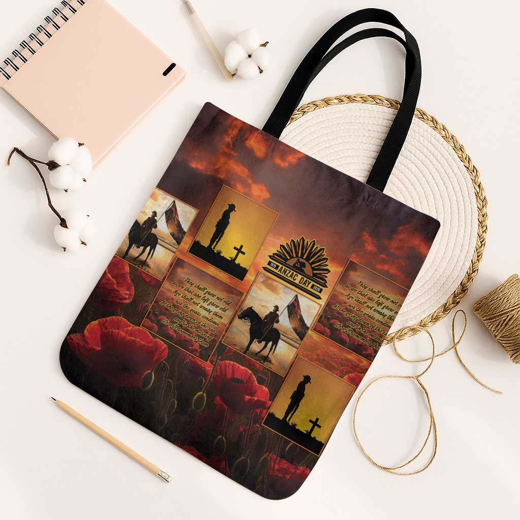 ANZAC Day Film Reel Lest We Forget Tote Bag Australia NZ Memorial