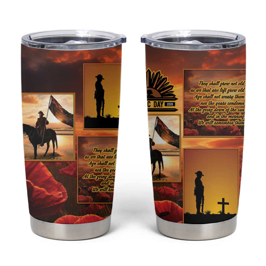 ANZAC Day Film Reel Lest We Forget Tumbler Cup Australia NZ Memorial