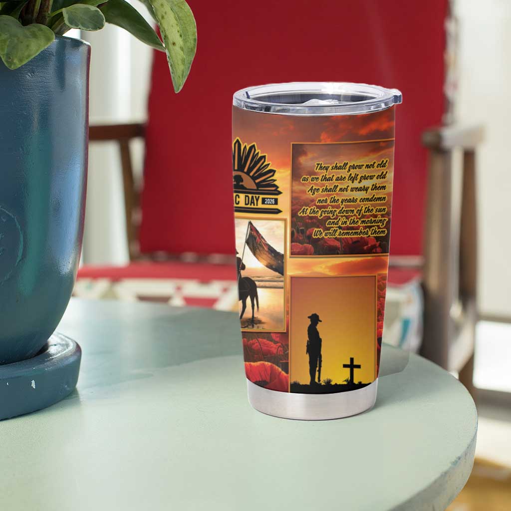 ANZAC Day Film Reel Lest We Forget Tumbler Cup Australia NZ Memorial