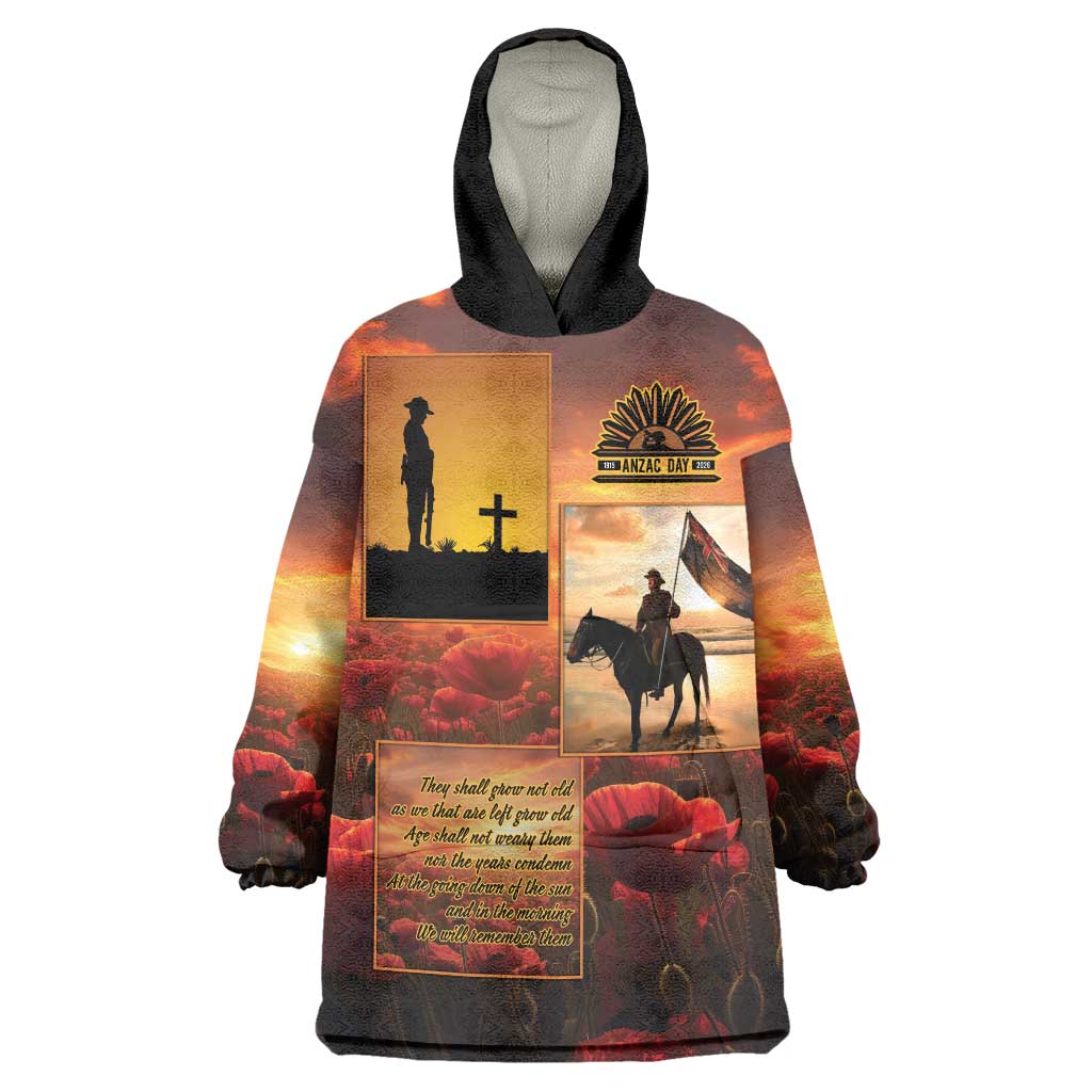 ANZAC Day Film Reel Lest We Forget Wearable Blanket Hoodie Australia NZ Memorial