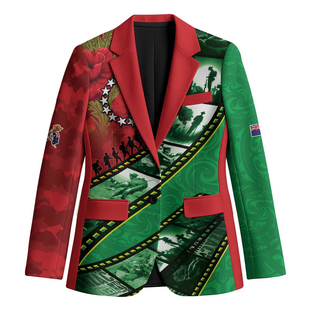 Personalised Cook Islands ANZAC 1915-2026 Filmstrip Blazer Lest We Forget 25 April