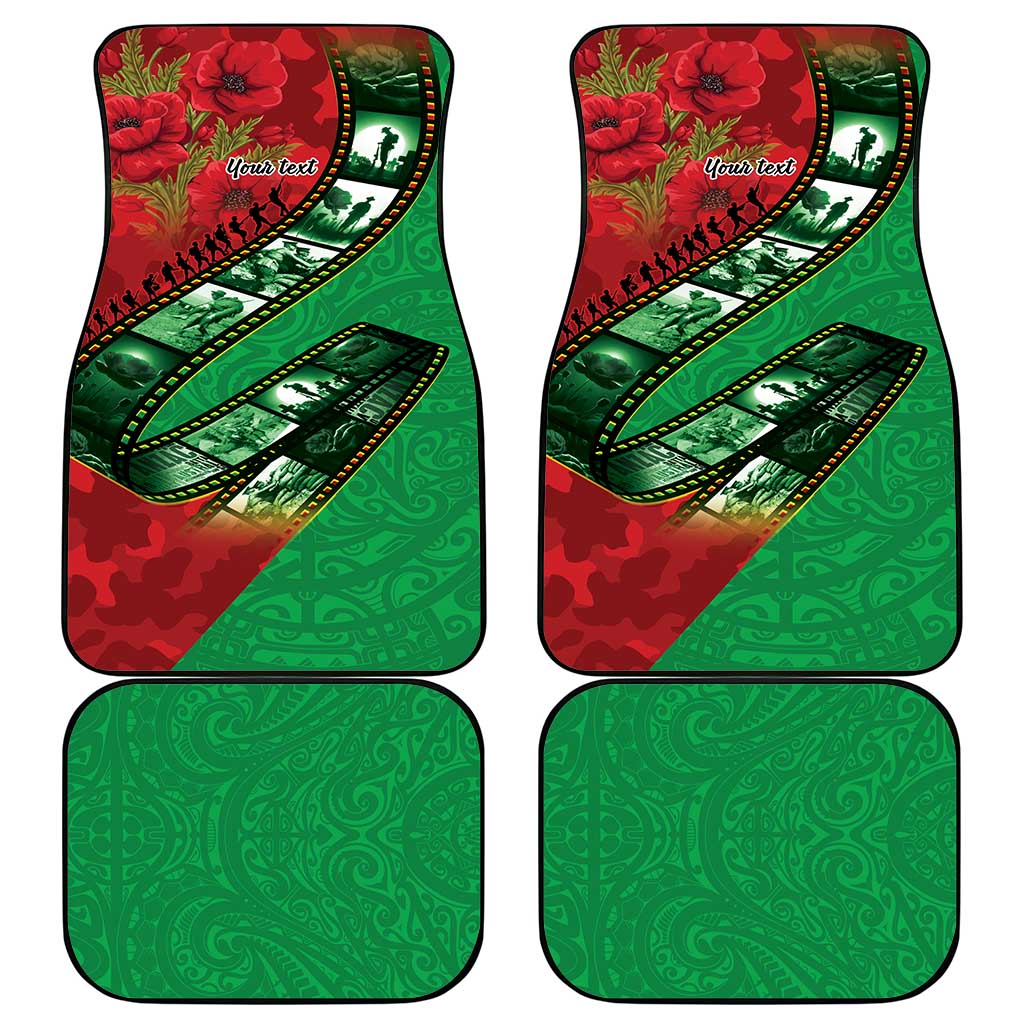 Personalised Cook Islands ANZAC 1915-2026 Filmstrip Car Mats Lest We Forget 25 April LT9 - Polynesian Pride