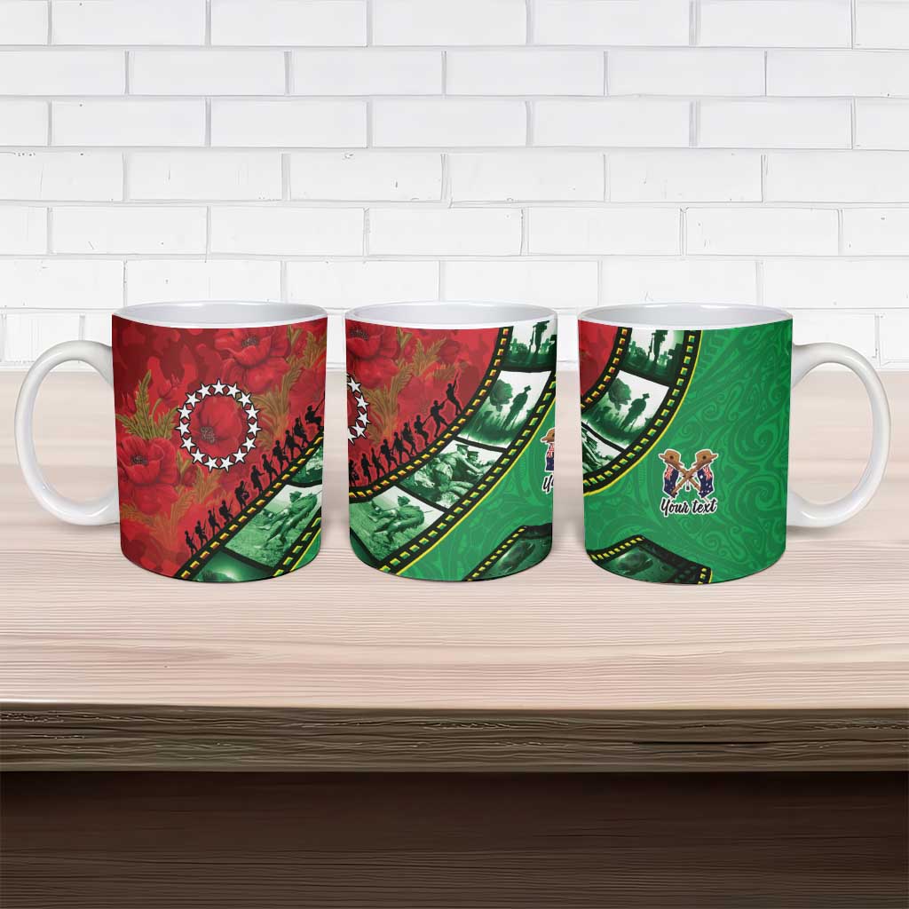 Personalised Cook Islands ANZAC 1915-2026 Filmstrip Ceramic Mug Lest We Forget 25 April