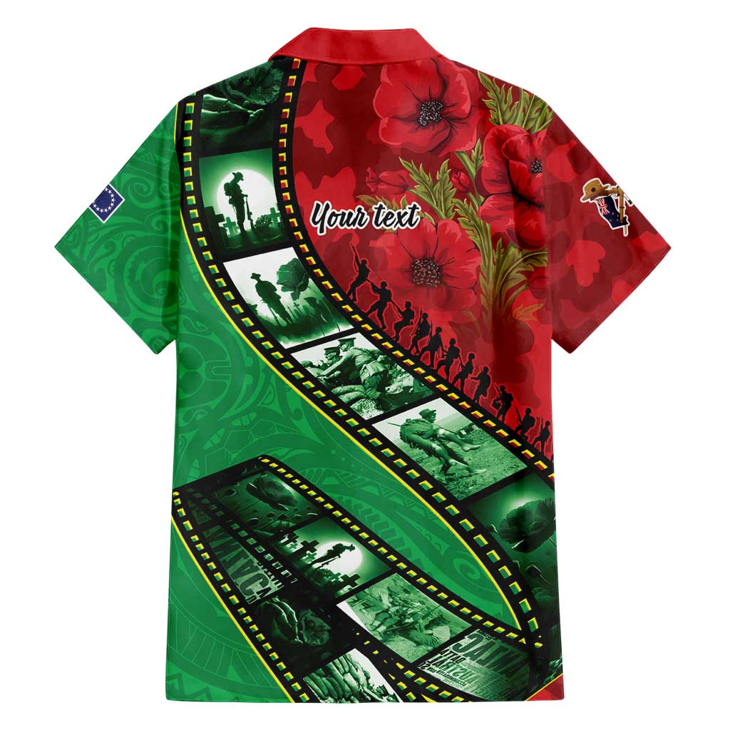Personalised Cook Islands ANZAC 1915-2026 Filmstrip Family Matching Short Sleeve Bodycon Dress and Hawaiian Shirt Lest We Forget 25 April