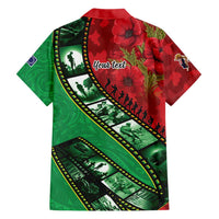 Personalised Cook Islands ANZAC 1915-2026 Filmstrip Family Matching Short Sleeve Bodycon Dress and Hawaiian Shirt Lest We Forget 25 April