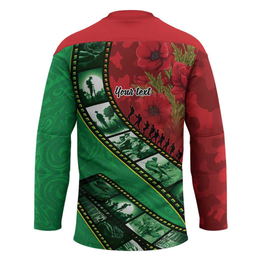 Personalised Cook Islands ANZAC 1915-2026 Filmstrip Hockey Jersey Lest We Forget 25 April