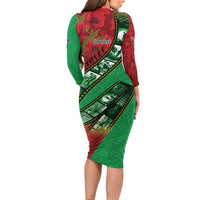 Personalised Cook Islands ANZAC 1915-2026 Filmstrip Long Sleeve Bodycon Dress Lest We Forget 25 April