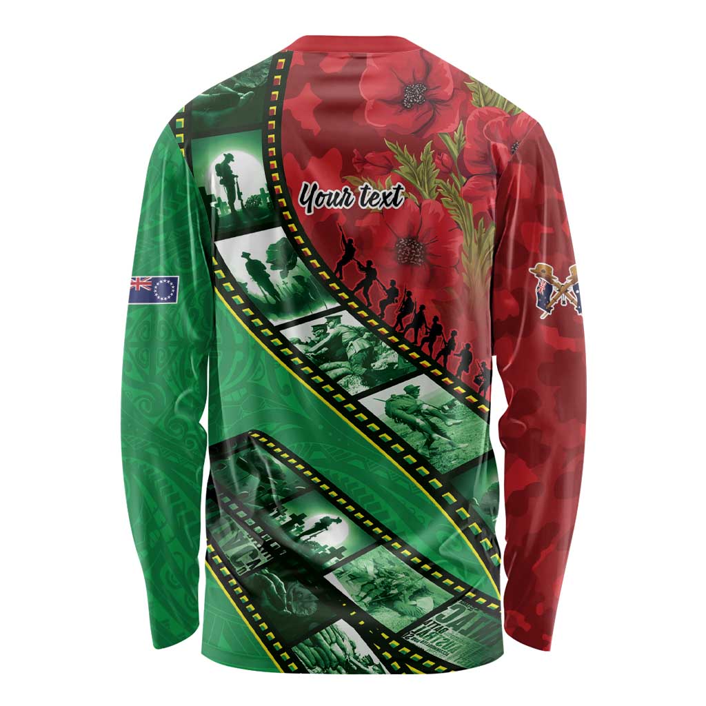 Personalised Cook Islands ANZAC 1915-2026 Filmstrip Long Sleeve Shirt Lest We Forget 25 April