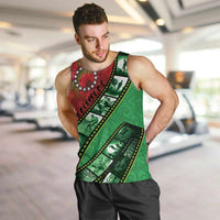 Personalised Cook Islands ANZAC 1915-2026 Filmstrip Men Tank Top Lest We Forget 25 April