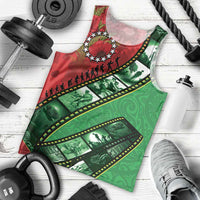 Personalised Cook Islands ANZAC 1915-2026 Filmstrip Men Tank Top Lest We Forget 25 April