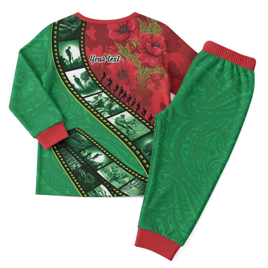 Personalised Cook Islands ANZAC 1915-2026 Filmstrip Pajama Set Lest We Forget 25 April
