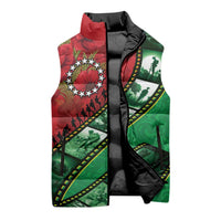 Personalised Cook Islands ANZAC 1915-2026 Filmstrip Sleeveless Puffer Jacket Lest We Forget 25 April LT9 - Polynesian Pride