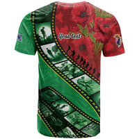 Personalised Cook Islands ANZAC 1915-2026 Filmstrip T Shirt Lest We Forget 25 April