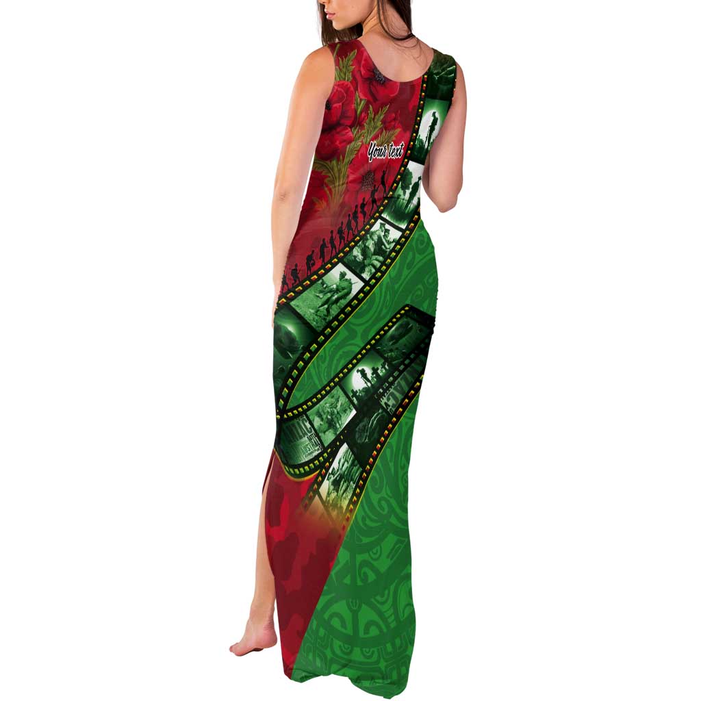 Personalised Cook Islands ANZAC 1915-2026 Filmstrip Tank Maxi Dress Lest We Forget 25 April