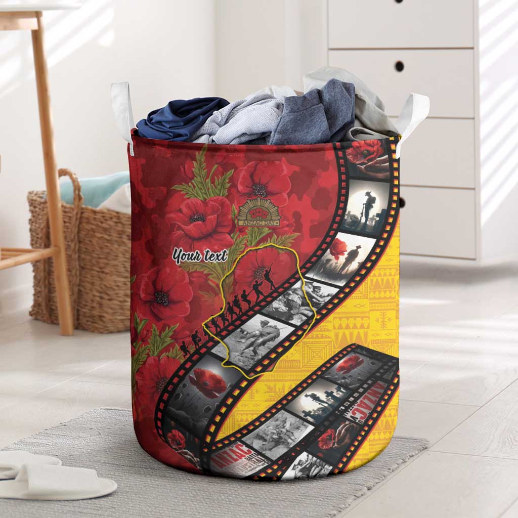 Personalised Niue ANZAC 1915-2026 Filmstrip Laundry Basket Lest We Forget 25 April