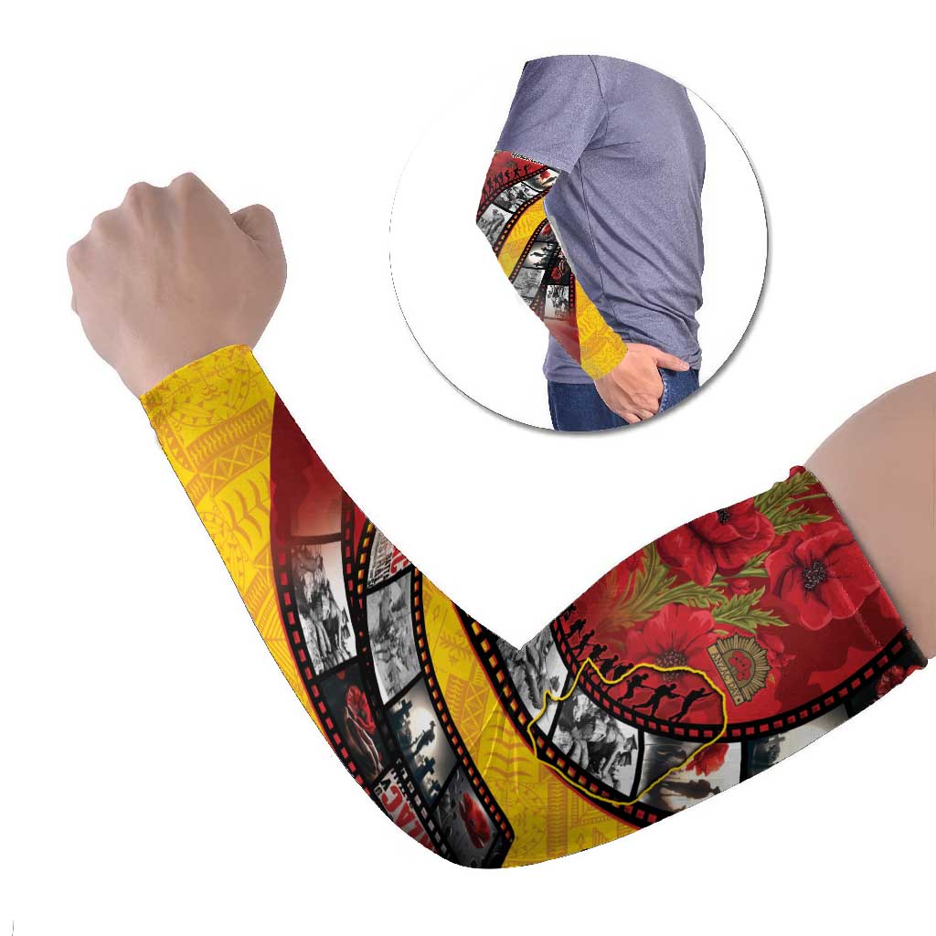 Personalised Niue ANZAC 1915-2026 Filmstrip Arm Sleeves Lest We Forget 25 April