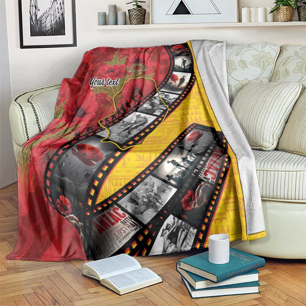 Personalised Niue ANZAC 1915-2026 Filmstrip Blanket Lest We Forget 25 April