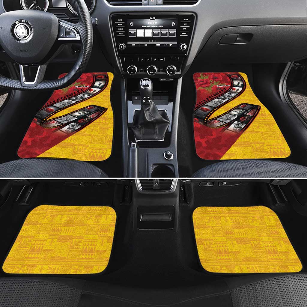 Personalised Niue ANZAC 1915-2026 Filmstrip Car Mats Lest We Forget 25 April