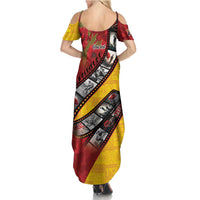 Personalised Niue ANZAC 1915-2026 Filmstrip Family Matching Summer Maxi Dress and Hawaiian Shirt Lest We Forget 25 April