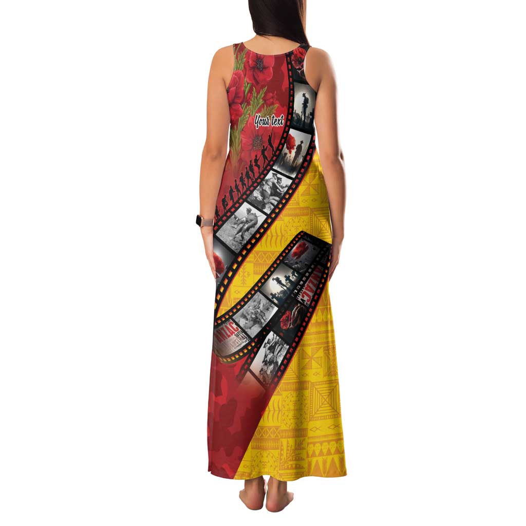 Personalised Niue ANZAC 1915-2026 Filmstrip Family Matching Tank Maxi Dress and Hawaiian Shirt Lest We Forget 25 April