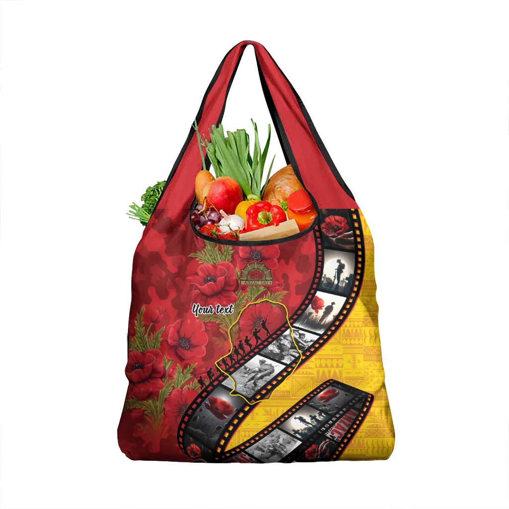 Personalised Niue ANZAC 1915-2026 Filmstrip Grocery Bag Lest We Forget 25 April