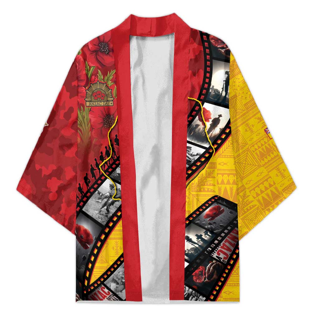 Personalised Niue ANZAC 1915-2026 Filmstrip Kimono Lest We Forget 25 April