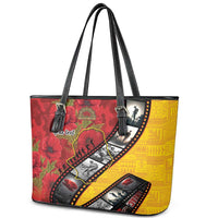 Personalised Niue ANZAC 1915-2026 Filmstrip Leather Tote Bag Lest We Forget 25 April