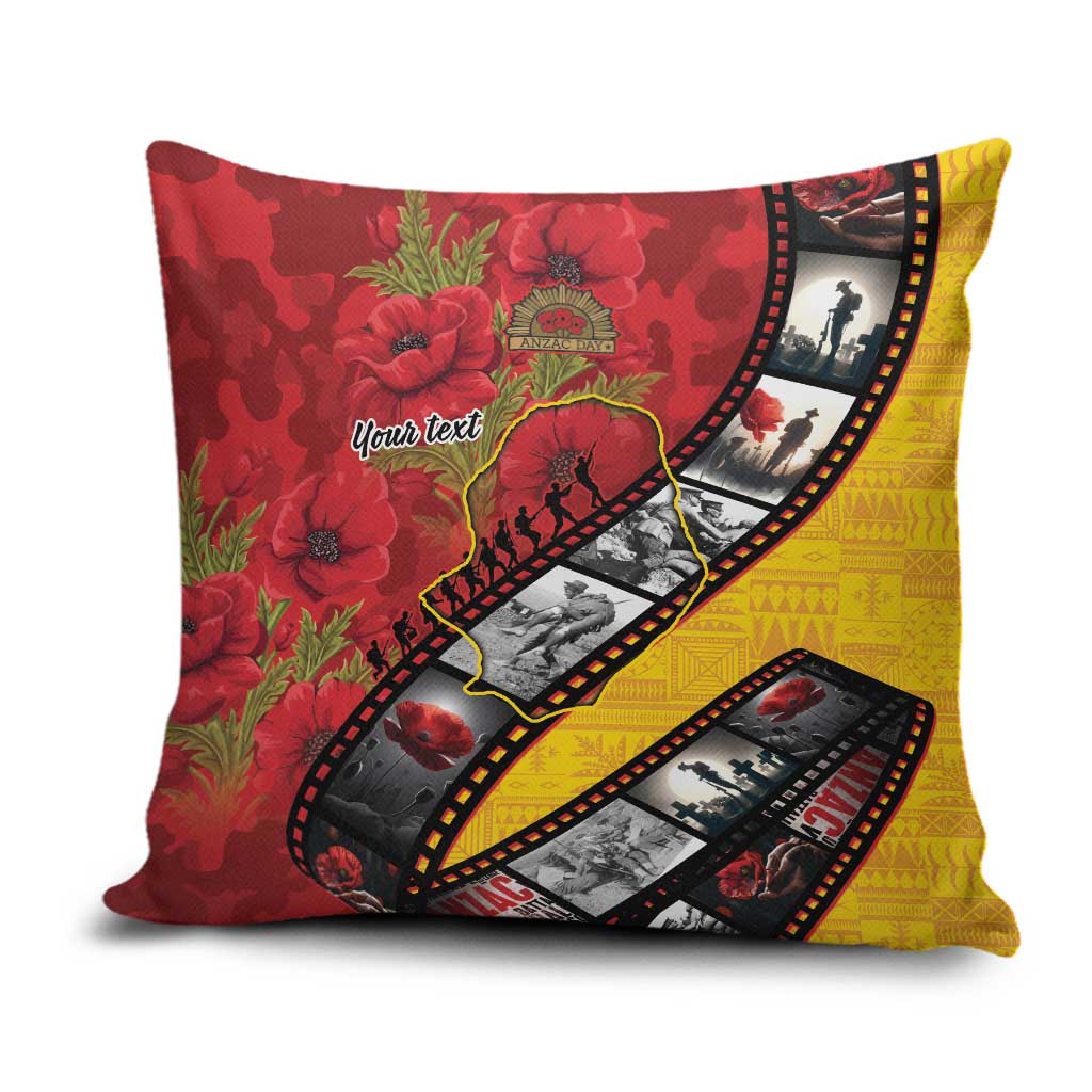 Personalised Niue ANZAC 1915-2026 Filmstrip Pillow Cover Lest We Forget 25 April